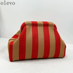 Summer Beach Clutch Bag Woven Crochet Handbags for Women Purses Knitting Dumpling Clutch Ruched Cute Cloud Casual Colorblock Bag