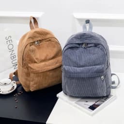 New Corduroy Men's and Women's Backpacks with College Style, Multi-purpose and Large-capacity Outdoor Trendy Student Schoolbags