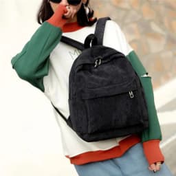 New Corduroy Men's and Women's Backpacks with College Style, Multi-purpose and Large-capacity Outdoor Trendy Student Schoolbags