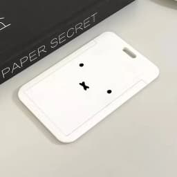 M-Miffy Cartoon Black White Gray Minimalist Card Holder Transportation Work Permit Cards ID Student Meal Cardcase
