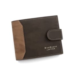 Men's Business Wallet High Quality PU Leather Credit Card Holder Case Male Short Zipper Coin Pocket Purse Money Bag with Hasp