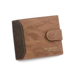 Men's Business Wallet High Quality PU Leather Credit Card Holder Case Male Short Zipper Coin Pocket Purse Money Bag with Hasp
