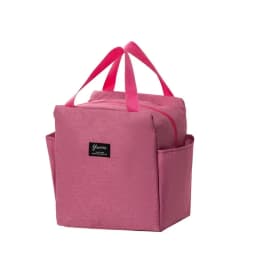 Double Pockets Portable Lunch Bag Lunch Box Insulated Canvas Tote Bag School Lunch Portable Dinner Box Picnic Food Storage