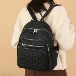 Everyday Versatile Embossed Nylon Rucksack Trendy Multi-color Option, Roomy Storage for Ladies Daily Outdoor Activities