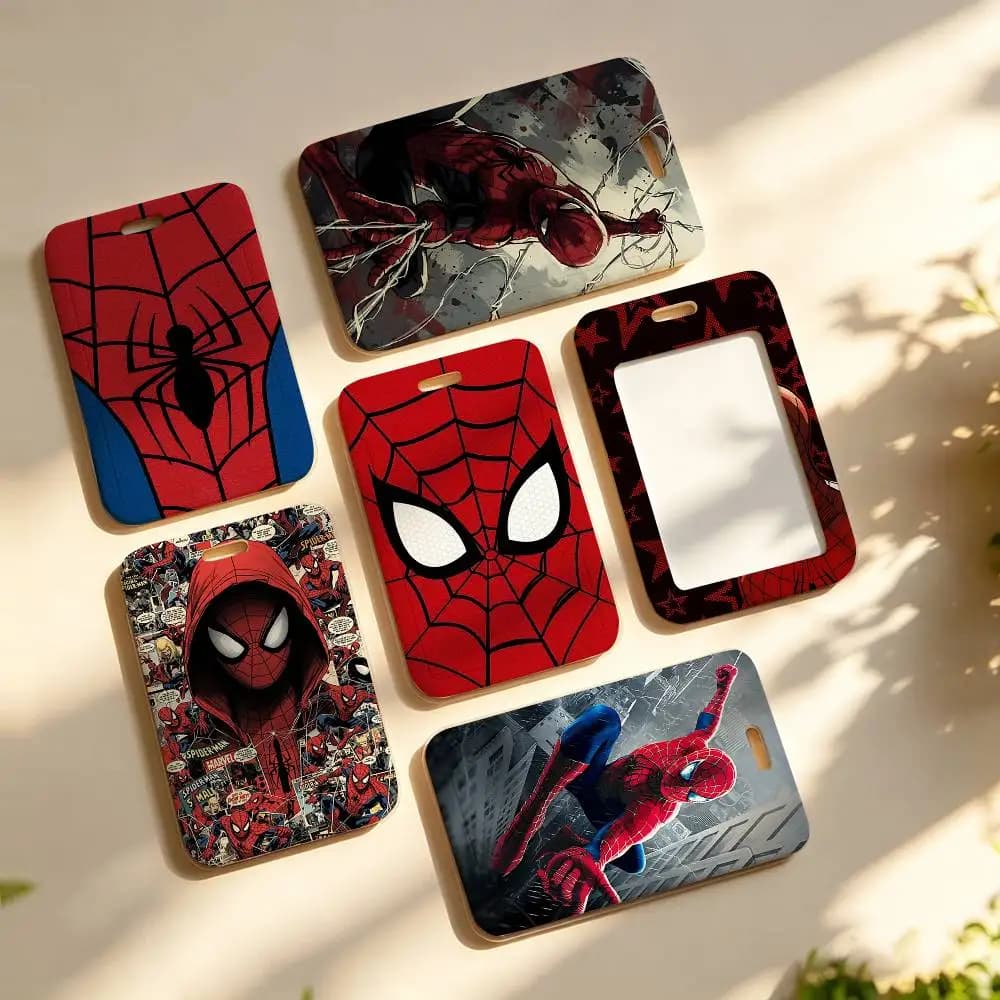 Cool-S-spider-m-ManS NFC Contactless Sliding Card Sleeve For Student Cards, Bus Cards, ID Cards, And Work Permits