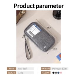 Family RFID Blocking Passport Holder Wallet - Travel Document Organizer with Credit Card Case Essential Travel Bag
