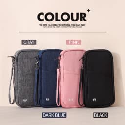 Family RFID Blocking Passport Holder Wallet - Travel Document Organizer with Credit Card Case Essential Travel Bag
