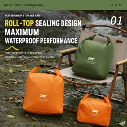 Waterproof Roll Top Travel Storage Bags Oxford Ultralight Ripstop Stuff Sacks for Camping Hiking Dirt Proof Packing Pouches