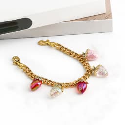Cute Strawberry Keychain,cherry Bag Charms,Heart Flower Key chains Accessories Decor for Girls Purse Gifts Bag Pendant