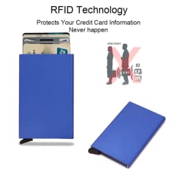 Rfid Smart Wallet Credit Card Holder Metal Thin Slim Men Women Pop Up Minimalist Wallet Small Cardholer Vallet Walets for Men