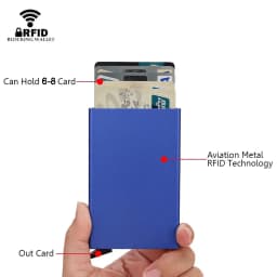 Rfid Smart Wallet Credit Card Holder Metal Thin Slim Men Women Pop Up Minimalist Wallet Small Cardholer Vallet Walets for Men