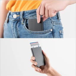 Rfid Smart Wallet Credit Card Holder Metal Thin Slim Men Women Pop Up Minimalist Wallet Small Cardholer Vallet Walets for Men