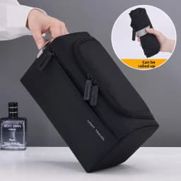 New Portable Toiletry Bag, Large Capacity Multifunctional Storage Bag Men's Makeup Bag Cosmetics Organizer, Essential for Travel