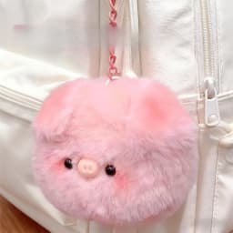 Adorable Squeaky Pig Cartoon Plush Keychain for Keyrings and Bag Decorations Lovely Cartoon Plush Keychain as Bag Accessories