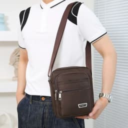 1pc Men's Shoulder Bag Business Leisure Large Capacity Portable Handbag Multi Layer Waterproof Summer Male's Crossbody Bags