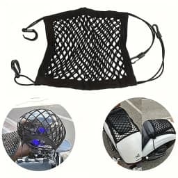 2Pcs/Set Travel and Cycling New Energy Binding Straps, Fixed Net, Elastic Motorcycle and Bicycle Hook Rope/Helmet Net Strap, Elastic Strap, Black Mesh Luggage Organizer, Secure Storage