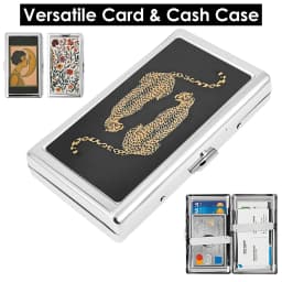 Metal Card Holder for Men Stainless Steel Ultra-thin Vintage Cash Bank Card Case Storage Mini Anti-theft Wallet