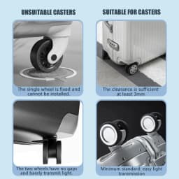 16pcs Silicone Wheel Protector Luggage Compartment Wheel Protect Cover Trolley Case Silent Caster Sleeve Suitcase Accessories