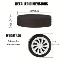 16pcs Silicone Wheel Protector Luggage Compartment Wheel Protect Cover Trolley Case Silent Caster Sleeve Suitcase Accessories