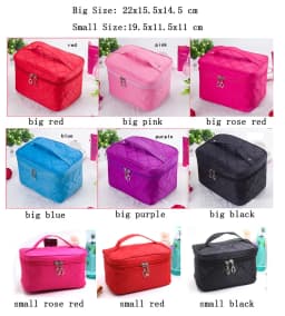 Cosmetic Box 2026 Female Quilted Professional Cosmetic Bag Women's Large Capacity Storage Handbag Travel Toiletry Makeup Bag ML1