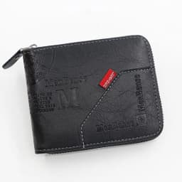 Men's Wallet Made of PU Wax Oil Skin Purse for Men Coin Purse Short Male Card Holder Wallets Zipper Around Money Coin Purse New