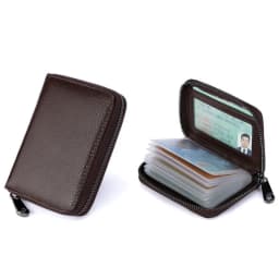 20 Detents Cards Holders PU Business Bank Credit Bus ID Card Holder Cover Coin Pouch Anti Demagnetization Wallets Bag Organizer