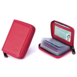 20 Detents Cards Holders PU Business Bank Credit Bus ID Card Holder Cover Coin Pouch Anti Demagnetization Wallets Bag Organizer