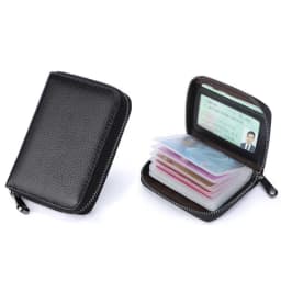 20 Detents Cards Holders PU Business Bank Credit Bus ID Card Holder Cover Coin Pouch Anti Demagnetization Wallets Bag Organizer