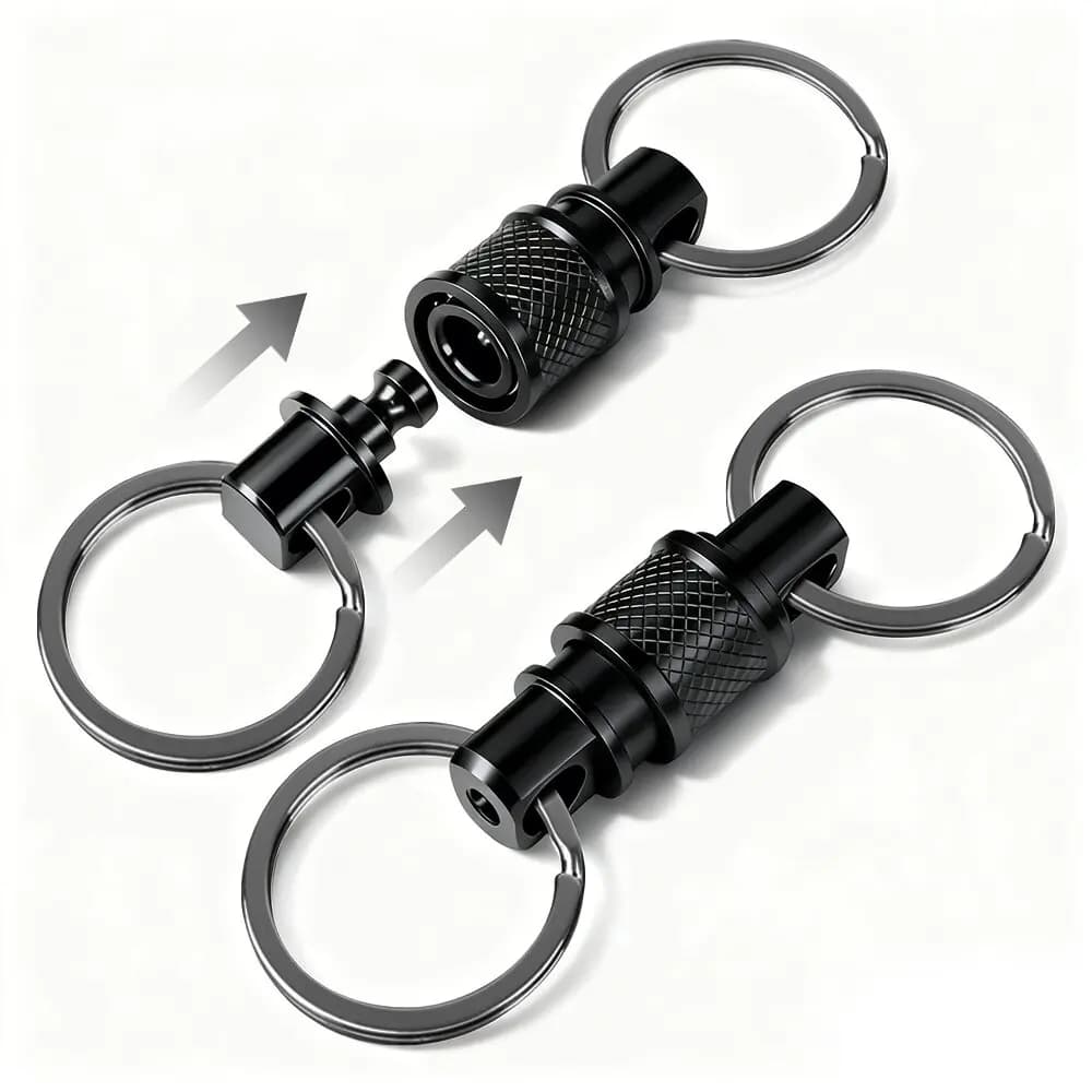 Quick Release Keychain, Retractable Key Chain Detachable Keychain Clip,Pull Apart Key Rings for Men Women