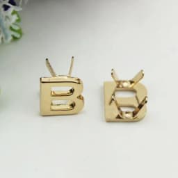 5Pcs DIY English 26 Letter Metal Rivets Claw Studs For Bags Clothes Hats Leather Decor Alphabets Claw Rivet Handmade Crafts