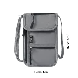 Personal Neck Wallet RFID Blocking Travel Passport Holder Hidden Neck Pouch Super Lightweight Organizer with Adjustable Strap