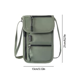 Personal Neck Wallet RFID Blocking Travel Passport Holder Hidden Neck Pouch Super Lightweight Organizer with Adjustable Strap