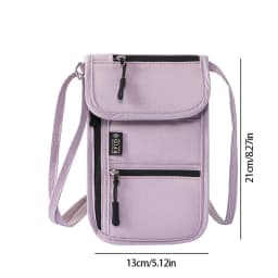 Personal Neck Wallet RFID Blocking Travel Passport Holder Hidden Neck Pouch Super Lightweight Organizer with Adjustable Strap