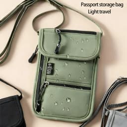 Personal Neck Wallet RFID Blocking Travel Passport Holder Hidden Neck Pouch Super Lightweight Organizer with Adjustable Strap
