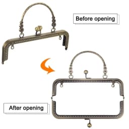 Purse Clasp Frame Bag Kiss Clasp Lock Metal Purse Frame for DIY Craft Purse Bag Making 18CM/20CM