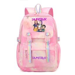 K-pop Demon Hunters Backpacks Fresh Color Printe Female Nylon Simple Large-capacity Schoolbag Ins Buckle Laptop Teens Backpacks