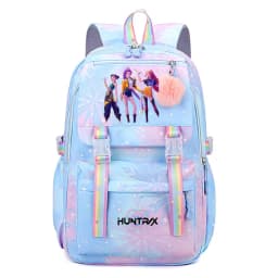 K-pop Demon Hunters Backpacks Fresh Color Printe Female Nylon Simple Large-capacity Schoolbag Ins Buckle Laptop Teens Backpacks