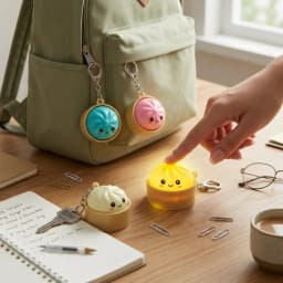 Cute Dumpling Light Up Keychain Kawaii Squishy Bao Night Light Soft Silicone Stress Relief Backpack Charm for Teens Gift Decor
