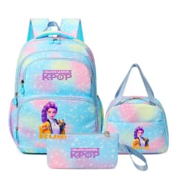 3pcs KPop Demon Hunters Backpack Cartoon Schoolbag Teens Student Bag Cartoon Laptop Book Bag Travel Mochilas Travel Bag