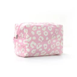 Stylish Pink Strip Makeup Bag Portable Travel Large Capacity Lipstick Storage Bag Handbag Cosmetic Bag Toiletry Bags Girls Gifts