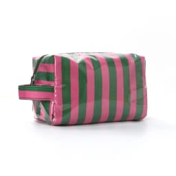 Stylish Pink Strip Makeup Bag Portable Travel Large Capacity Lipstick Storage Bag Handbag Cosmetic Bag Toiletry Bags Girls Gifts