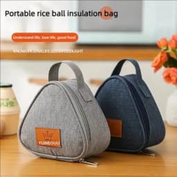 High Quality Portable Triangular Insulation Bag Aluminum Foil Mini Thermal Cooler Lunch Tote Durable Student Rice Ball Bag