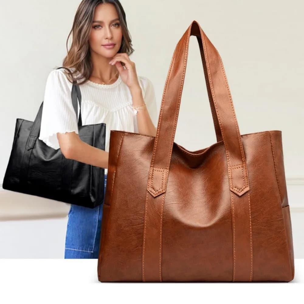 Fashionable Women's Handbag - Spacious and Multifunctional Shoulder Bag with Safety Zipper and Durable Synthetic Leather