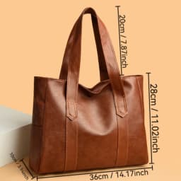 Fashionable Women's Handbag - Spacious and Multifunctional Shoulder Bag with Safety Zipper and Durable Synthetic Leather