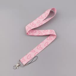 Colorful Heart ID Badge Holder Lanyards Minimalist Style Door Card Case Hanging Rope Neck Strap Keychain Business Card Gift