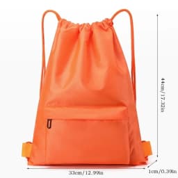 Solid Color Drawstring Gym Bag Waterproof Quick Drying Sports Backpack Adjustable Straps Large Capacity Dual-Shoulder Sports Bag