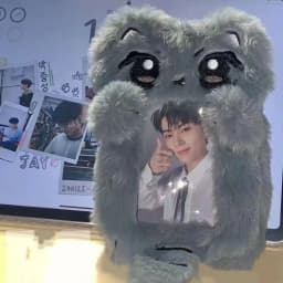 Cute Photocard Case Cartoon Bag Keychain Star Shape Photo Card Holder Student Card Holder Idol Photos Protective Cover