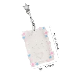 New 3 inch Photocard Holder Acrylic Mini Idol Photo Holder Sparkling Stars Gift Keychains