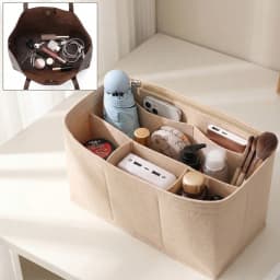 Felt Tote Bag Organizer, Inner Storage Bag with Lining, Anti-Deformation, Multi-Pocket Inner Insert for Classified Storage