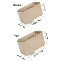 Felt Tote Bag Organizer, Inner Storage Bag with Lining, Anti-Deformation, Multi-Pocket Inner Insert for Classified Storage